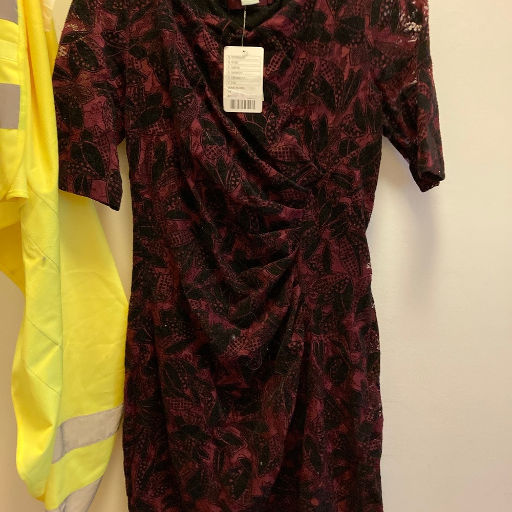 Antropologie wine and black dress size 14-fits more like a 10.